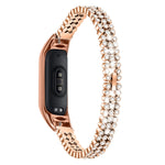 Cinturino da polso di ricambio in acciaio inossidabile tempestato di diamanti, For Xiaomi Mi Band 3 / 4, For Xiaomi Mi Band 5
