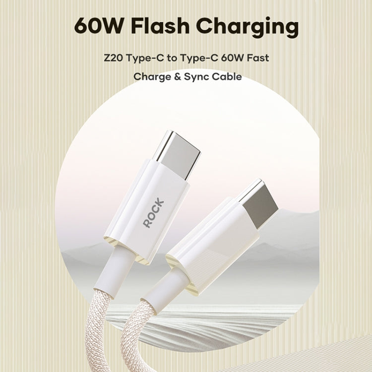 Cavo ricarica rapida USB-C ROCK Z20 60W 1 metro