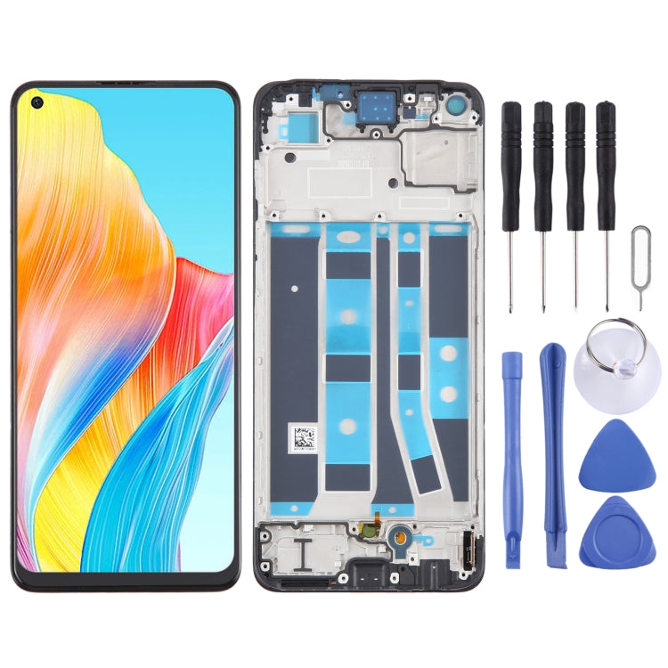 LCD OLED Screen Digitizer Full Assembly with Frame, For OPPO A78 4G CPH2565, For OPPO Reno8 Z 5G, For OPPO Reno8 4G, For OPPO Reno8 Lite 5G, For OPPO Reno8 5G, For OPPO F21 Pro 5G, For OPPO F21 Pro, For OPPO Reno7 Lite