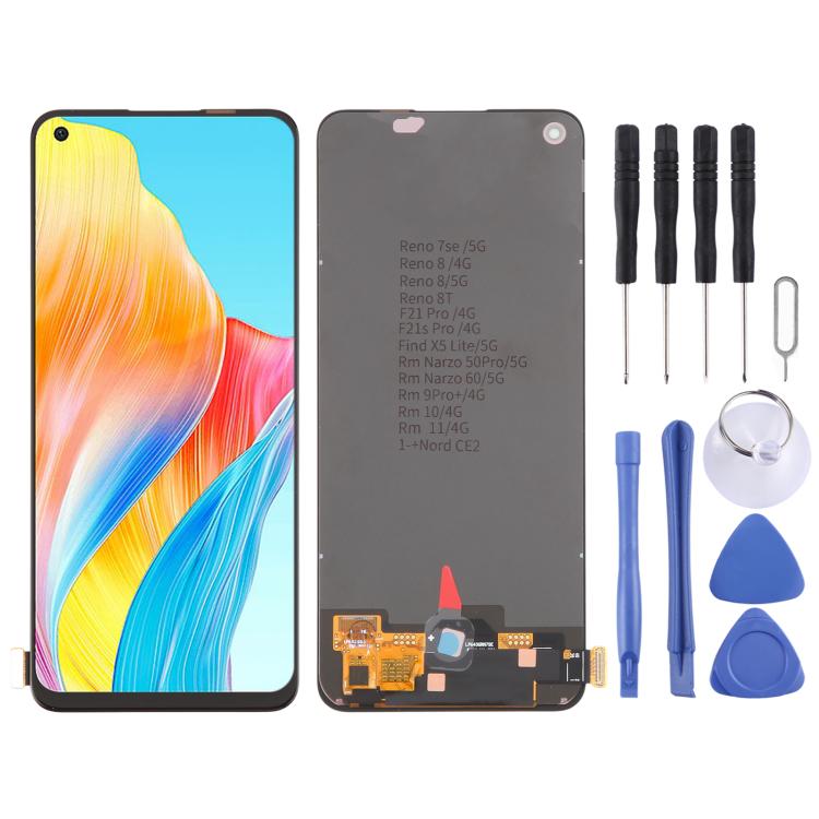 LCD Screen with Digitizer Full Assembly, For OPPO A78 4G CPH2565, For OPPO Reno8 4G, For OPPO Reno8 5G, For OPPO Reno7 5G, For OPPO A95 5G, For OPPO Reno5 Lite