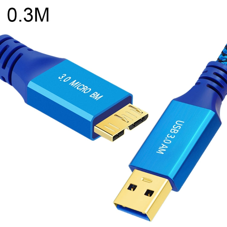 Cavo intrecciato USB 3.0 maschio a micro USB 3.0 maschio, 0.3m, 0.6m, 1m
