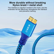Cavo intrecciato USB 3.0 maschio a micro USB 3.0 maschio, 0.3m, 0.6m, 1m