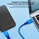 Cavo intrecciato USB 3.0 maschio a micro USB 3.0 maschio, 0.3m, 0.6m, 1m