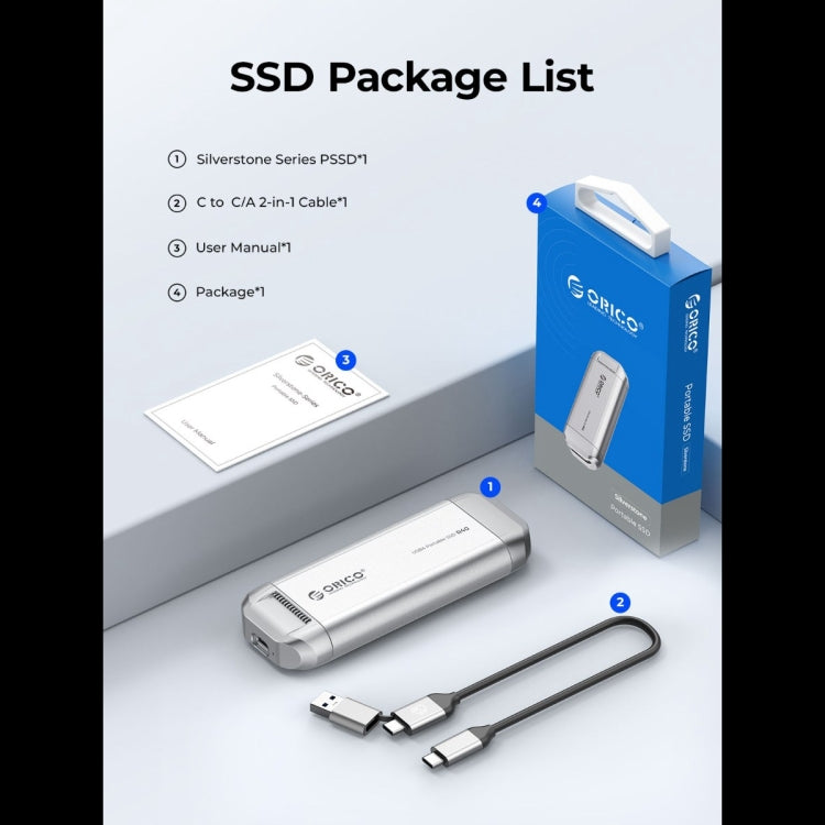 Custodia SSD portatile ORICO R40-2T 2TB 40Gbps ispirata alle auto da corsa, R40-2T
