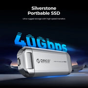Custodia SSD portatile ORICO R40-2T 2TB 40Gbps ispirata alle auto da corsa, R40-2T