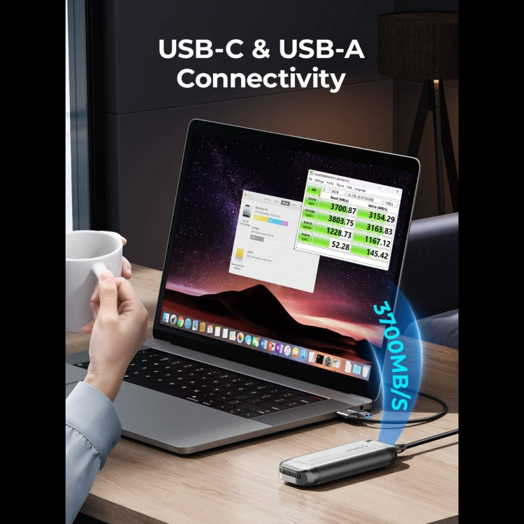Custodia SSD portatile ORICO R40-2T 2TB 40Gbps ispirata alle auto da corsa, R40-2T