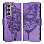 Custodia in pelle con farfalla goffrata per Samsung Galaxy Z Fold6