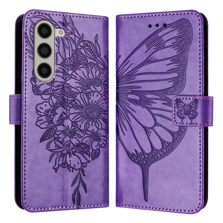 Custodia in pelle con farfalla goffrata per Samsung Galaxy Z Fold6