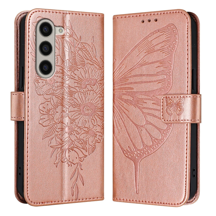 Custodia in pelle con farfalla goffrata per Samsung Galaxy Z Fold6