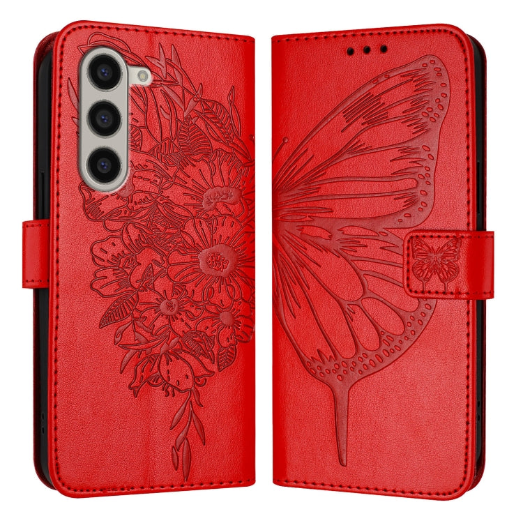Custodia in pelle con farfalla goffrata per Samsung Galaxy Z Fold6
