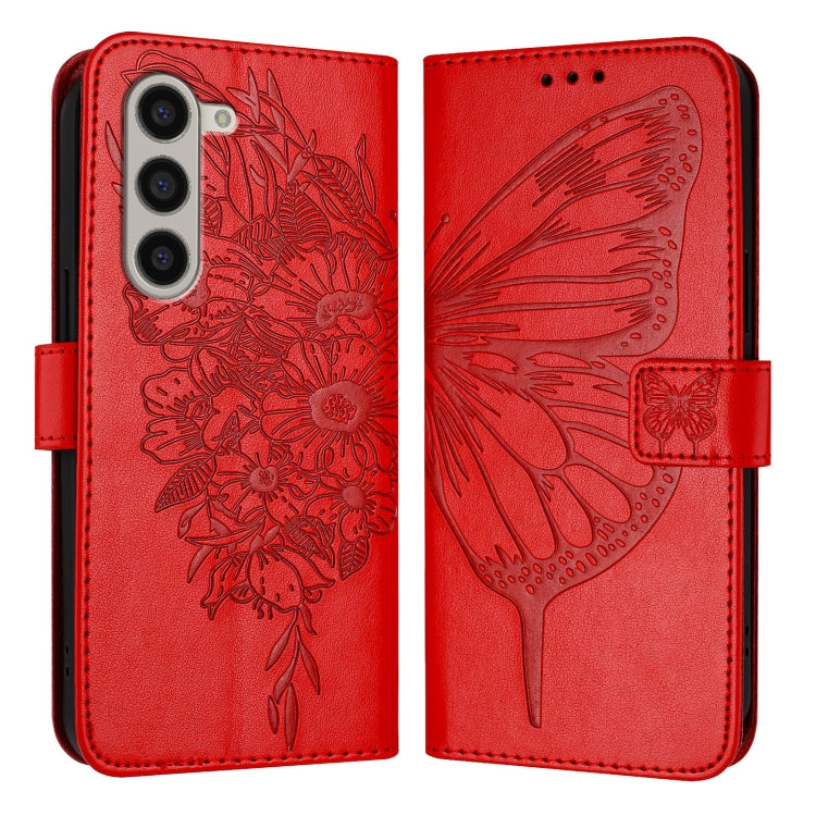 Custodia in pelle con farfalla goffrata per Samsung Galaxy Z Fold6