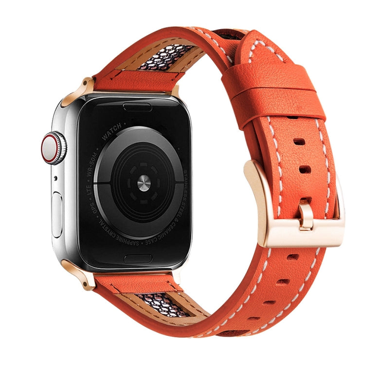 Cinturino per orologio in vera pelle di vitello a rete, For Apple Watch SE 2023 44mm, For Apple Watch SE 2023 40mm, For Apple Watch Ultra 2 49mm
