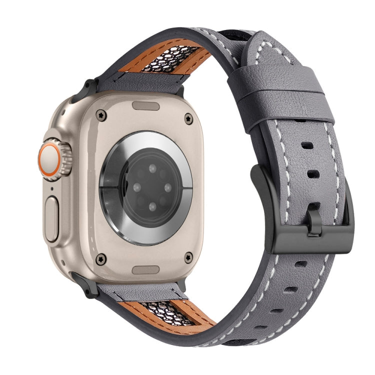 Cinturino per orologio in vera pelle di vitello a rete, For Apple Watch SE 2023 44mm, For Apple Watch SE 2023 40mm, For Apple Watch Ultra 2 49mm