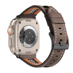 Cinturino per orologio in vera pelle di vitello a rete, For Apple Watch SE 2023 44mm, For Apple Watch SE 2023 40mm, For Apple Watch Ultra 2 49mm