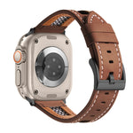 Cinturino per orologio in vera pelle di vitello a rete, For Apple Watch SE 2023 44mm, For Apple Watch SE 2023 40mm, For Apple Watch Ultra 2 49mm