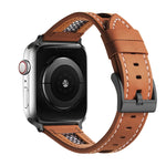 Cinturino per orologio in vera pelle di vitello a rete, For Apple Watch 42mm, For Apple Watch 38mm