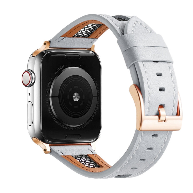 Cinturino per orologio in vera pelle di vitello a rete, For Apple Watch 42mm, For Apple Watch 38mm