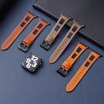 Cinturino per orologio in vera pelle di vitello a rete, For Apple Watch Series 8 41mm, For Apple Watch Series 8 45mm, For Apple Watch SE 2022 40mm
