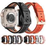 Cinturino per orologio in vera pelle di vitello a rete, For Apple Watch SE 2023 44mm, For Apple Watch SE 2023 40mm, For Apple Watch Ultra 2 49mm