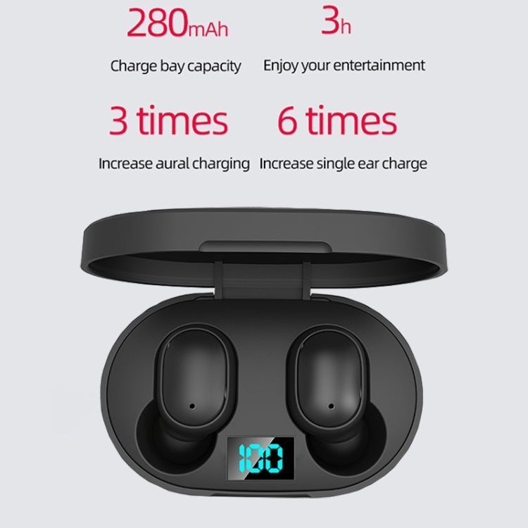 Auricolare Bluetooth wireless TWS con display a LED E6S, E6S (White), E6S (Pink), E6S (Blue), E6S (Green)
