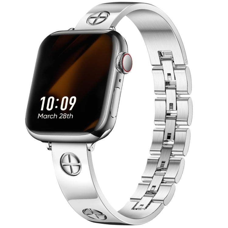 Cinturino per orologio in acciaio inossidabile con bracciale incrociato, For Apple Watch Series 8 41mm, For Apple Watch Series 8 45mm, For Apple Watch SE 2022 40mm, For Apple Watch SE 2022 44mm, For Apple Watch Series 7 41mm, For Apple Watch Series 7 45mm