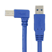 Cavo connettore USB 3.0 A maschio a B maschio a 90 gradi per stampante/disco rigido, lunghezza: 1 m