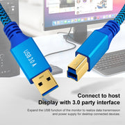 Cavo connettore USB 3.0 da A maschio a B maschio per stampante/disco rigido, 0.3m, 0.6m, 1m, 2m, 3m