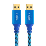 Cavo connettore USB 3.0 maschio-maschio per stampante/disco rigido, 0.3m, 0.6m, 1m, 2m, 3m