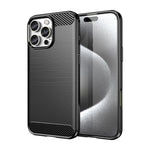 Custodia per telefono in TPU in fibra di carbonio con trama spazzolata, For iPhone 16 Pro Max, For iPhone 16 Pro, For iPhone 16 Plus, For iPhone 16