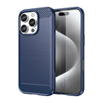 Custodia per telefono in TPU in fibra di carbonio con trama spazzolata, For iPhone 16 Pro Max, For iPhone 16 Pro, For iPhone 16 Plus, For iPhone 16