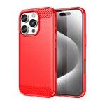 Custodia per telefono in TPU in fibra di carbonio con trama spazzolata, For iPhone 16 Pro Max, For iPhone 16 Pro, For iPhone 16 Plus, For iPhone 16