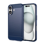 Custodia per telefono in TPU in fibra di carbonio con trama spazzolata, For iPhone 16 Pro Max, For iPhone 16 Pro, For iPhone 16 Plus, For iPhone 16