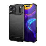 Custodia per telefono in TPU in fibra di carbonio con trama spazzolata, For iPhone 18, For iPhone 18 Pro, For iPhone 18 Pro Max, For iPhone 17e / 16e, For iPhone 17 Pro Max, For iPhone 17 Pro, For iPhone 17, For iPhone Air
