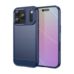 Custodia per telefono in TPU in fibra di carbonio con trama spazzolata, For iPhone 18, For iPhone 18 Pro, For iPhone 18 Pro Max, For iPhone 17e / 16e, For iPhone 17 Pro Max, For iPhone 17 Pro, For iPhone 17, For iPhone Air