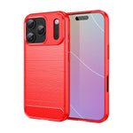Custodia per telefono in TPU in fibra di carbonio con trama spazzolata, For iPhone 18, For iPhone 18 Pro, For iPhone 18 Pro Max, For iPhone 17e / 16e, For iPhone 17 Pro Max, For iPhone 17 Pro, For iPhone 17, For iPhone Air