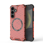 Custodia per telefono antiurto con anello magnetico a nido d'ape, For Samsung Galaxy S24+ 5G, For Samsung Galaxy S24 5G, For Samsung Galaxy S23 FE 5G, For Samsung Galaxy S23 Ultra 5G