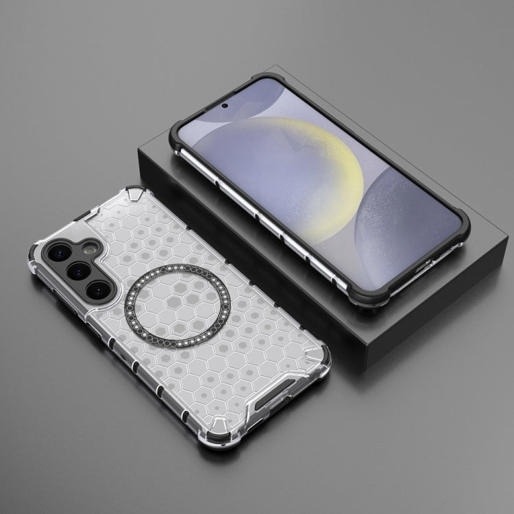 Custodia per telefono antiurto con anello magnetico a nido d'ape, For Samsung Galaxy S24+ 5G, For Samsung Galaxy S24 5G, For Samsung Galaxy S23 FE 5G, For Samsung Galaxy S23 Ultra 5G