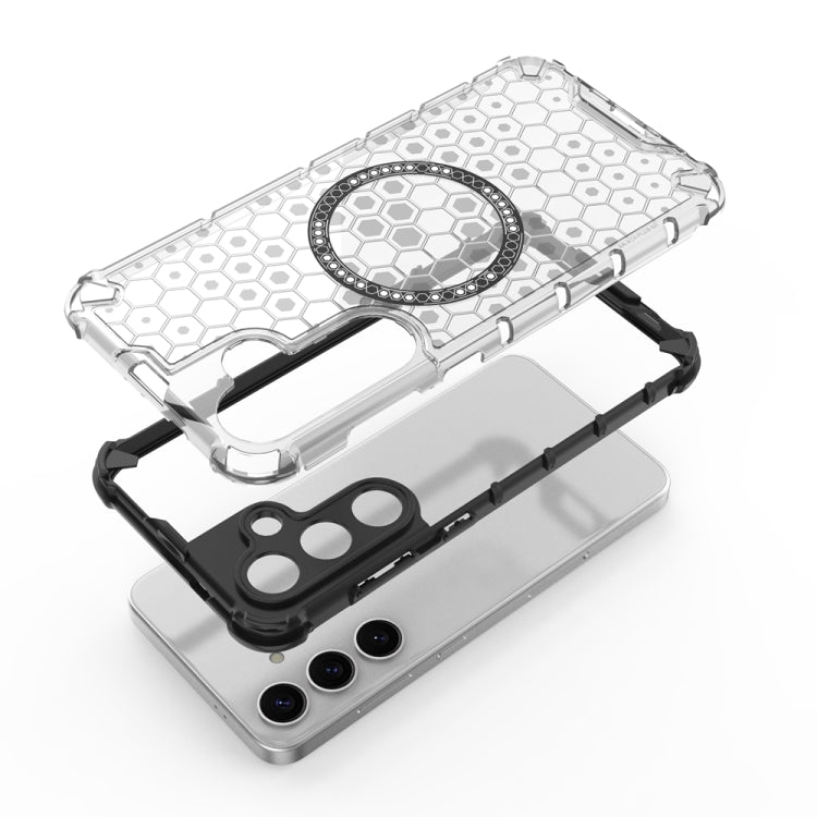 Custodia per telefono antiurto con anello magnetico a nido d'ape, For Samsung Galaxy S24+ 5G, For Samsung Galaxy S24 5G, For Samsung Galaxy S23 FE 5G, For Samsung Galaxy S23 Ultra 5G