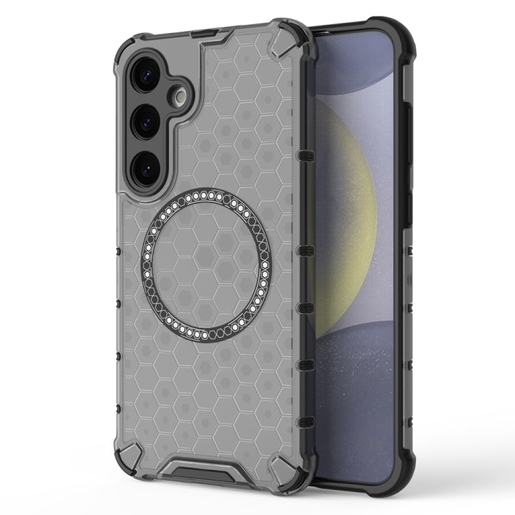 Custodia per telefono antiurto con anello magnetico a nido d'ape, For Samsung Galaxy S24+ 5G, For Samsung Galaxy S24 5G, For Samsung Galaxy S23 FE 5G, For Samsung Galaxy S23 Ultra 5G