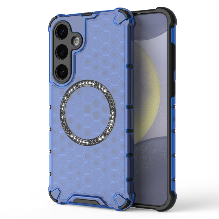 Custodia per telefono antiurto con anello magnetico a nido d'ape, For Samsung Galaxy S24+ 5G, For Samsung Galaxy S24 5G, For Samsung Galaxy S23 FE 5G, For Samsung Galaxy S23 Ultra 5G