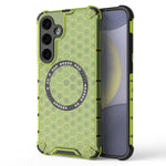 Custodia per telefono antiurto con anello magnetico a nido d'ape, For Samsung Galaxy S24+ 5G, For Samsung Galaxy S24 5G, For Samsung Galaxy S23 FE 5G, For Samsung Galaxy S23 Ultra 5G