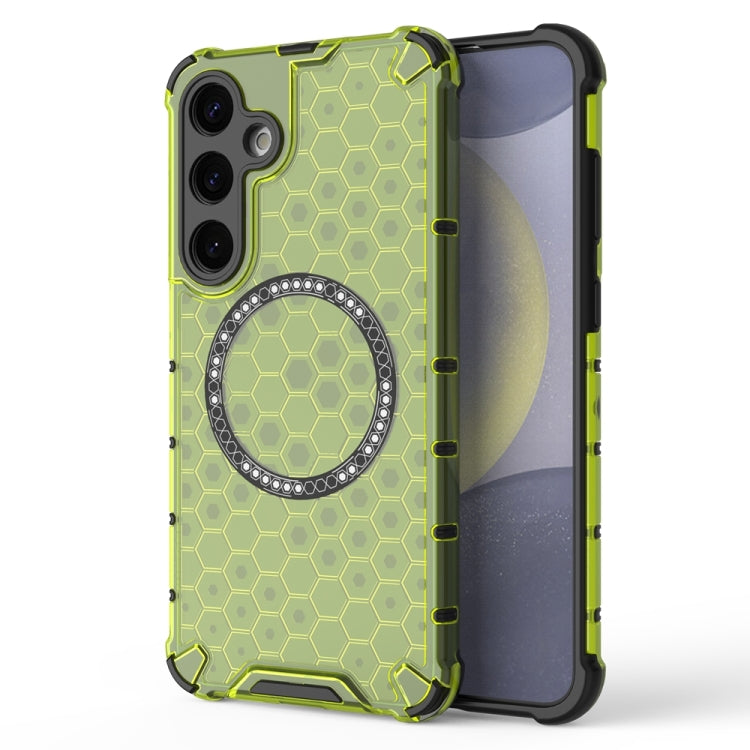 Custodia per telefono antiurto con anello magnetico a nido d'ape, For Samsung Galaxy S24+ 5G, For Samsung Galaxy S24 5G, For Samsung Galaxy S23 FE 5G, For Samsung Galaxy S23 Ultra 5G