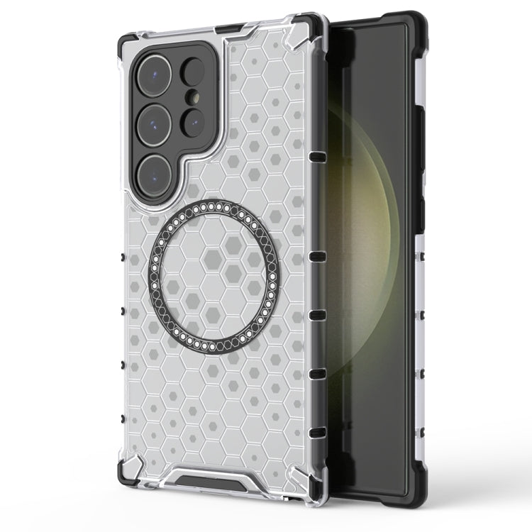 Custodia per telefono antiurto con anello magnetico a nido d'ape, For Samsung Galaxy S25 5G, For Samsung Galaxy S25+ 5G, For Samsung Galaxy S25 Ultra 5G, For Samsung Galaxy S24 Ultra 5G