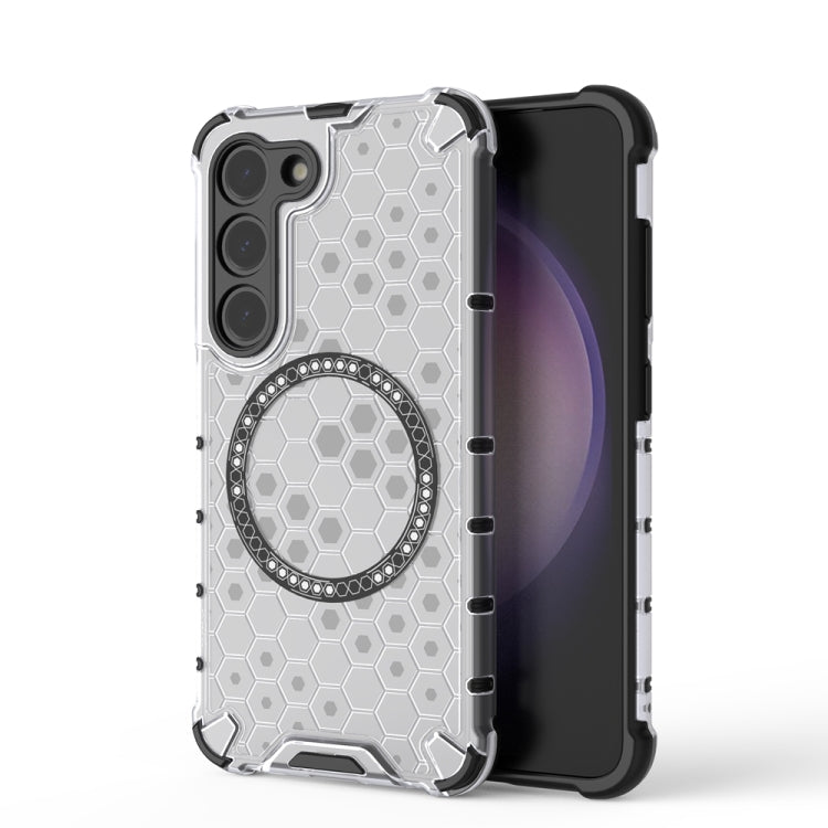 Custodia antiurto con anello magnetico a nido d'ape per Samsung Galaxy S23+ 5G