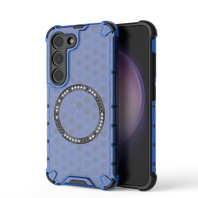 Custodia antiurto con anello magnetico a nido d'ape per Samsung Galaxy S23+ 5G
