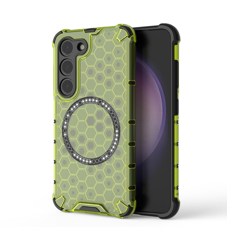 Custodia antiurto con anello magnetico a nido d'ape per Samsung Galaxy S23+ 5G