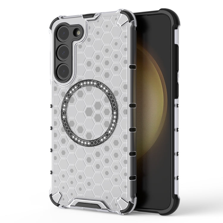 Custodia antiurto con anello magnetico a nido d'ape per Samsung Galaxy S23+ 5G