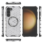 Custodia antiurto con anello magnetico a nido d'ape per Samsung Galaxy S23+ 5G
