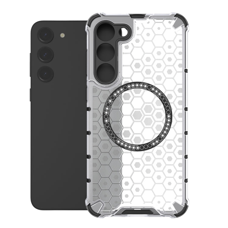 Custodia antiurto con anello magnetico a nido d'ape per Samsung Galaxy S23+ 5G