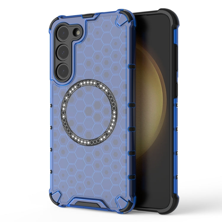 Custodia antiurto con anello magnetico a nido d'ape per Samsung Galaxy S23+ 5G